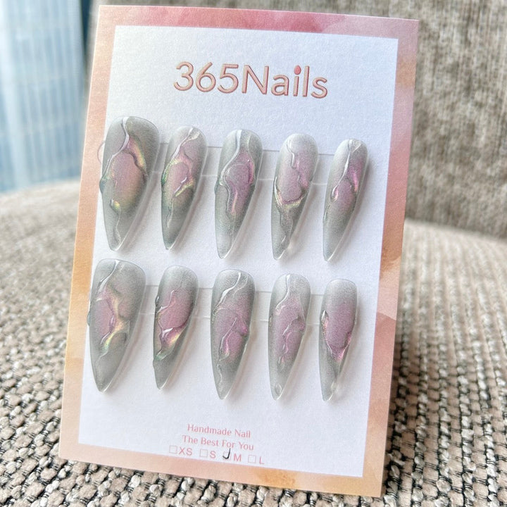 Mystic Nebula press-on nails