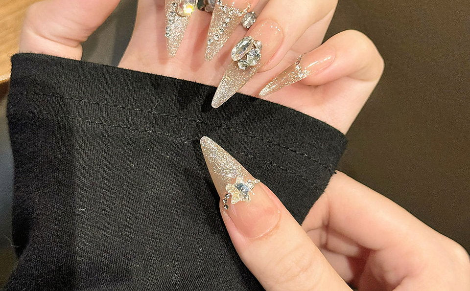 Celestial Ice press-on nails