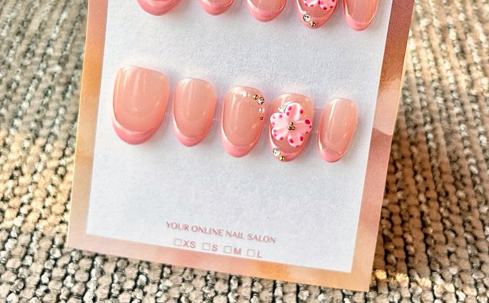 Cherry Blossom press-on nails