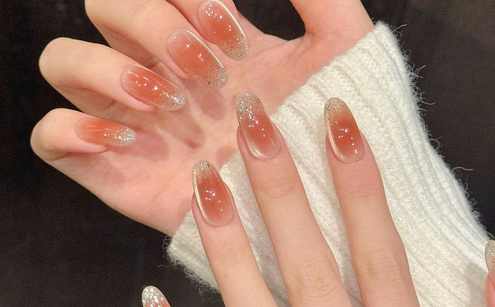 Coral Dusk press-on nails