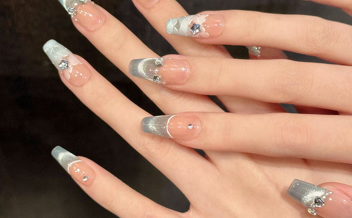 Icy Siren press-on nails