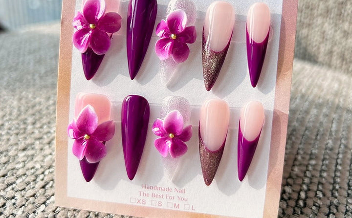 Plum Velvet press-on nails